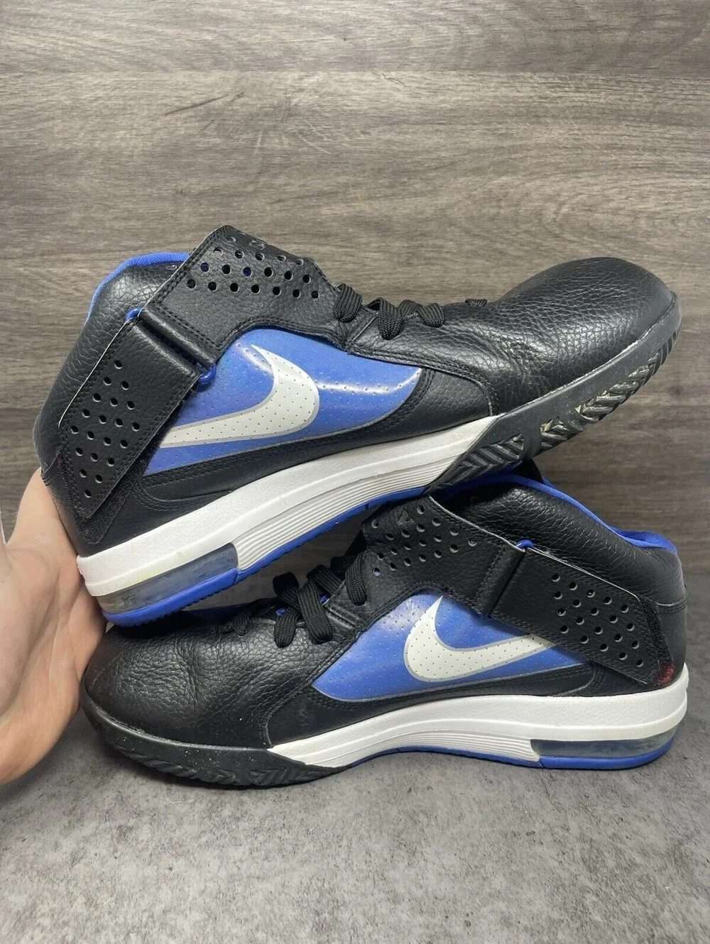 Nike Lebron Air Max Soldier 5 TB Sneakers Mens Size 13.5 Blue Black 2011 454141
